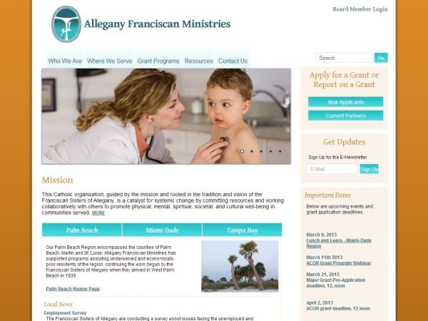 Allegany Franciscan Ministries Website