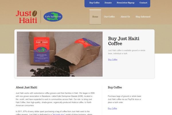 Just Haiti Website