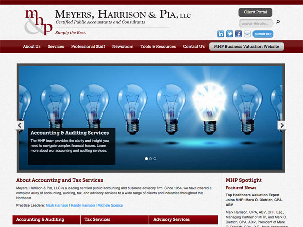 Meyers, Harrison & Pia Websites