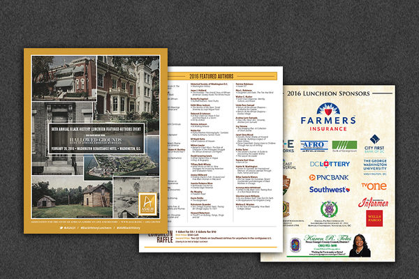 ASALH Luncheon 2016 Print Collateral